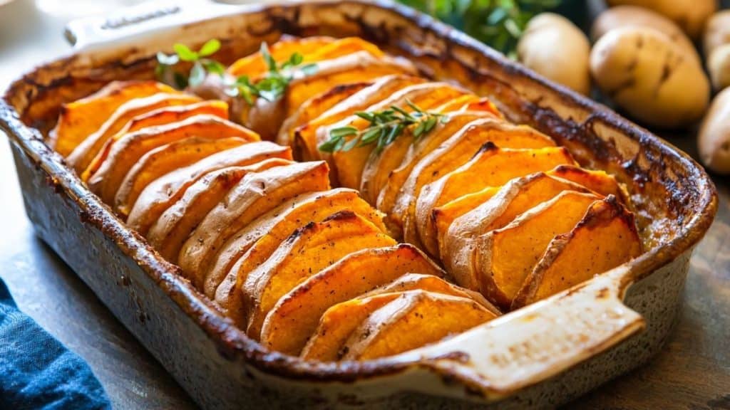 Gratin de patate douce et pomme de terre : la méthode maison qui fait l